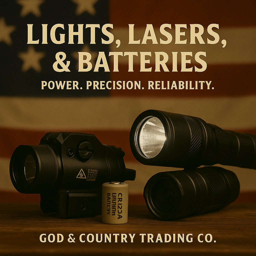 Lights, Lasers, & Batteries Power. Precision. Reliability — gear up for every shot and every situation.