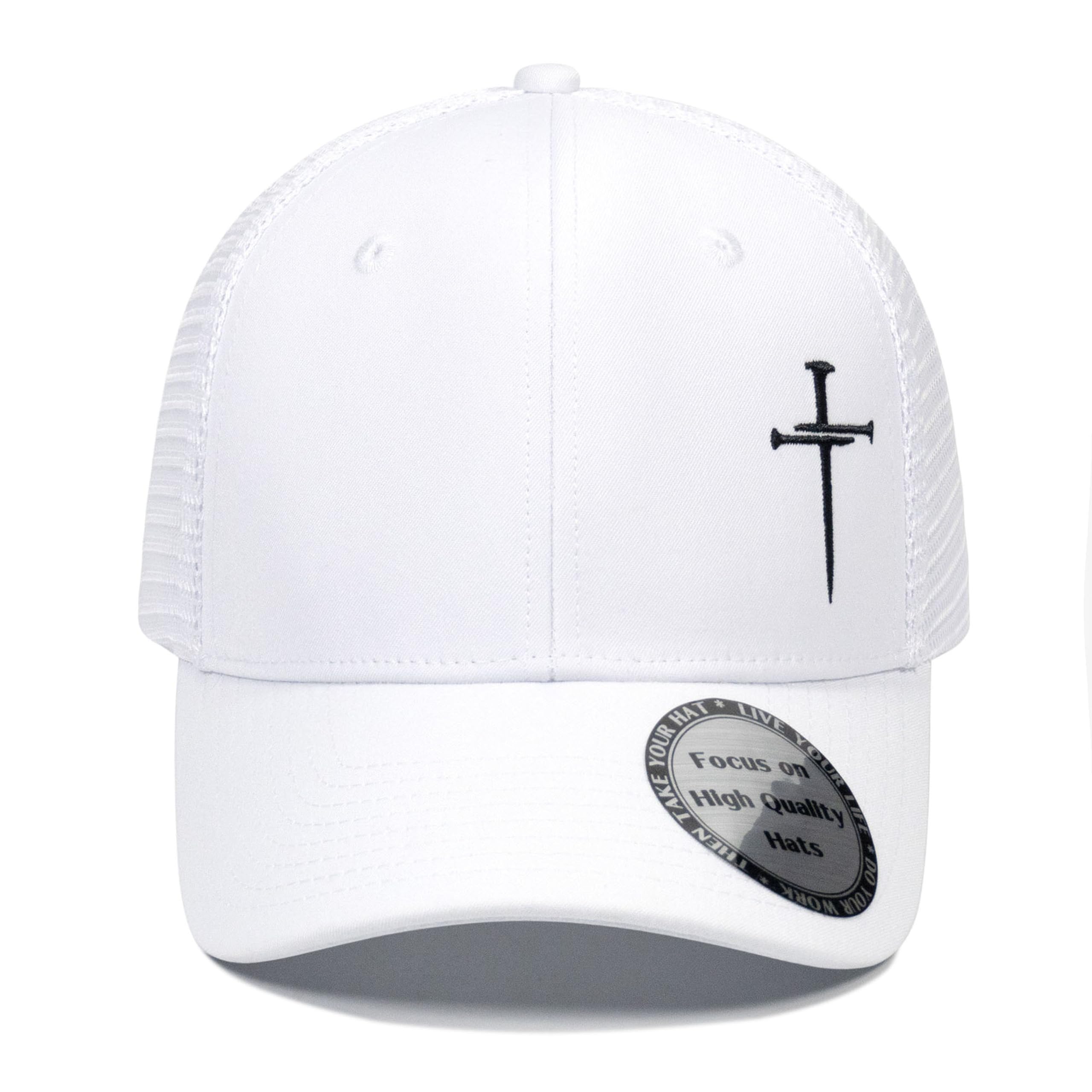 Christian Hats for Men Women,Jesus 3 Nail Cross Hat Christian Religious Gifts for Birthday/Christmas