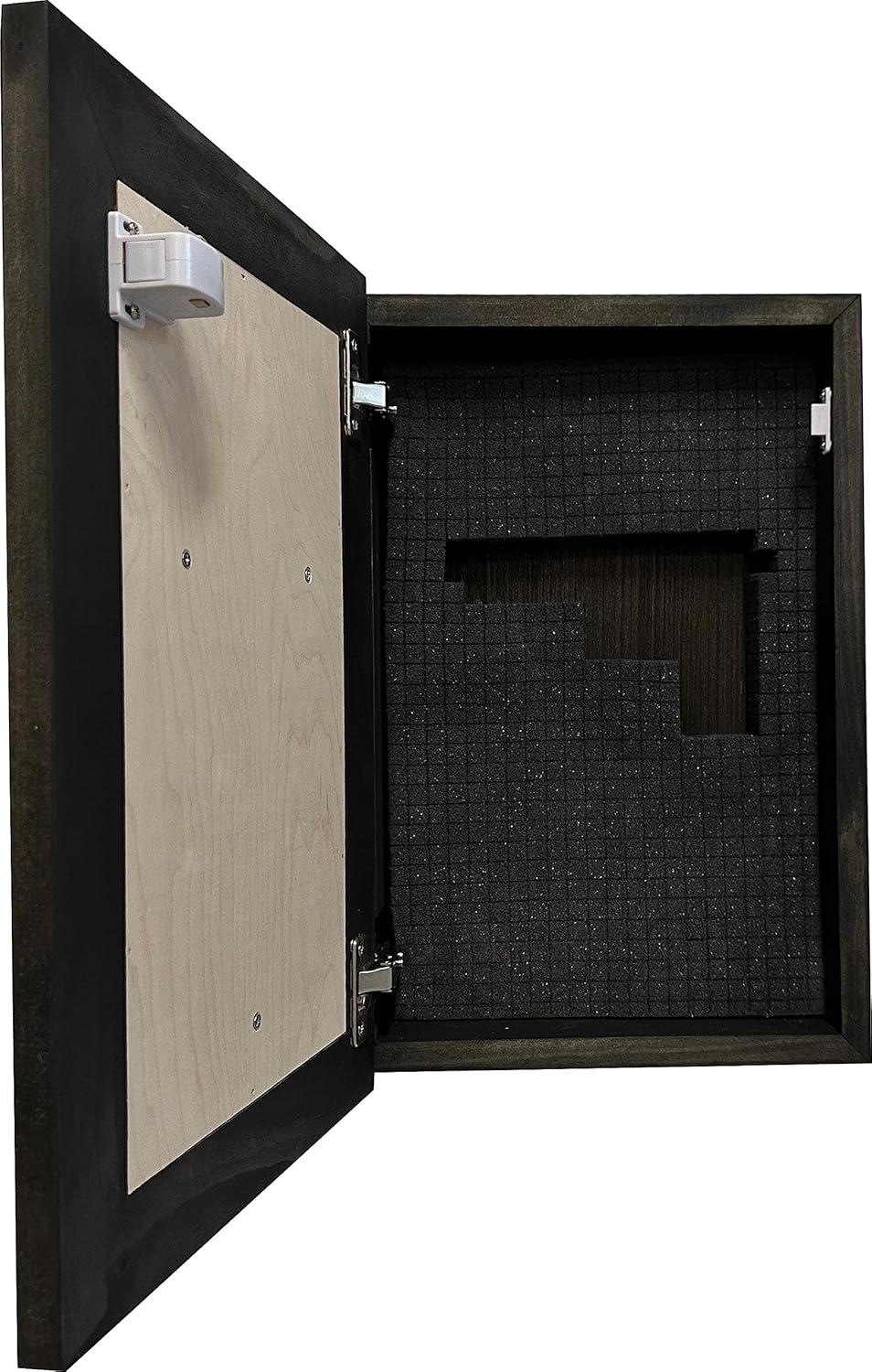 Hidden Gun Storage Cabinet with American Flag Cross, Decorative Wall-Mounted Secure Concealed Gun Shelf American Flag Cross by Bellewood Designs