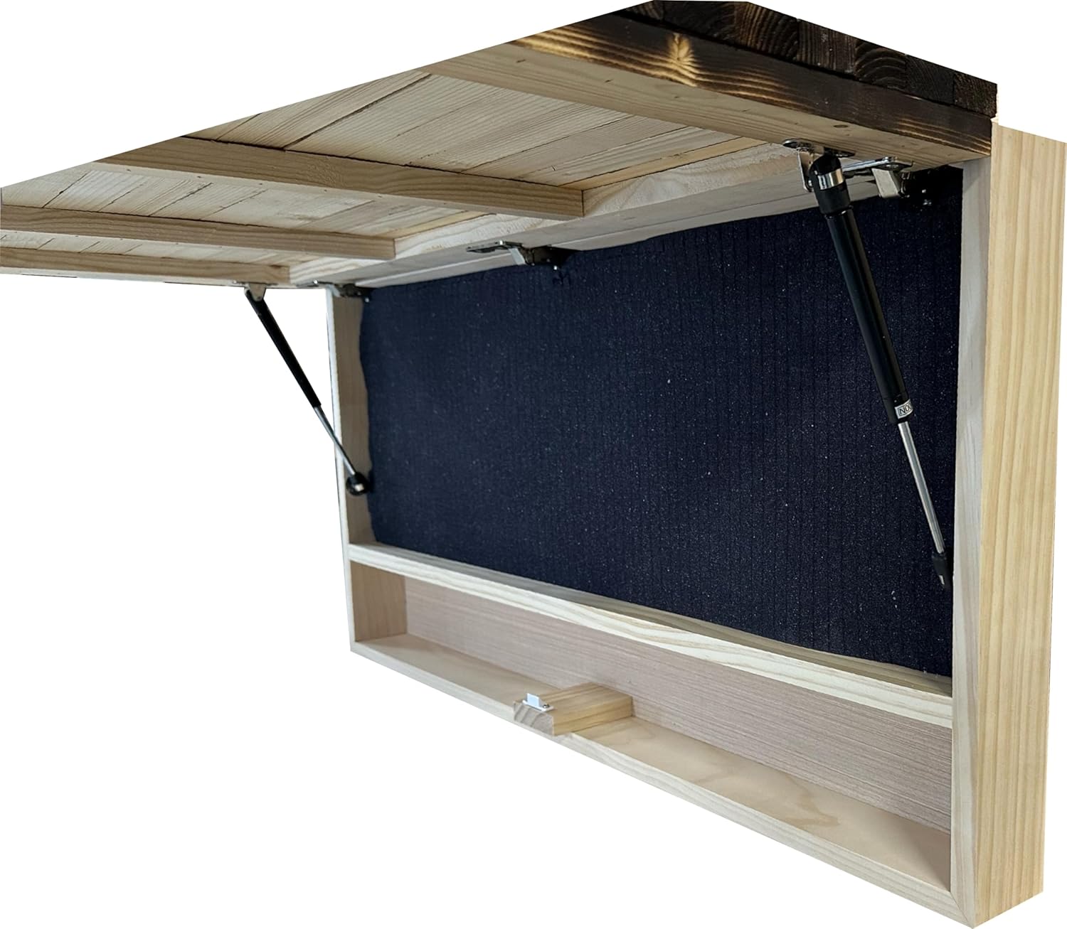 Large American Flag Concealed Gun Cabinet, Hidden Gun Storage American Flag by Bellewood Designs (Red and Blue)