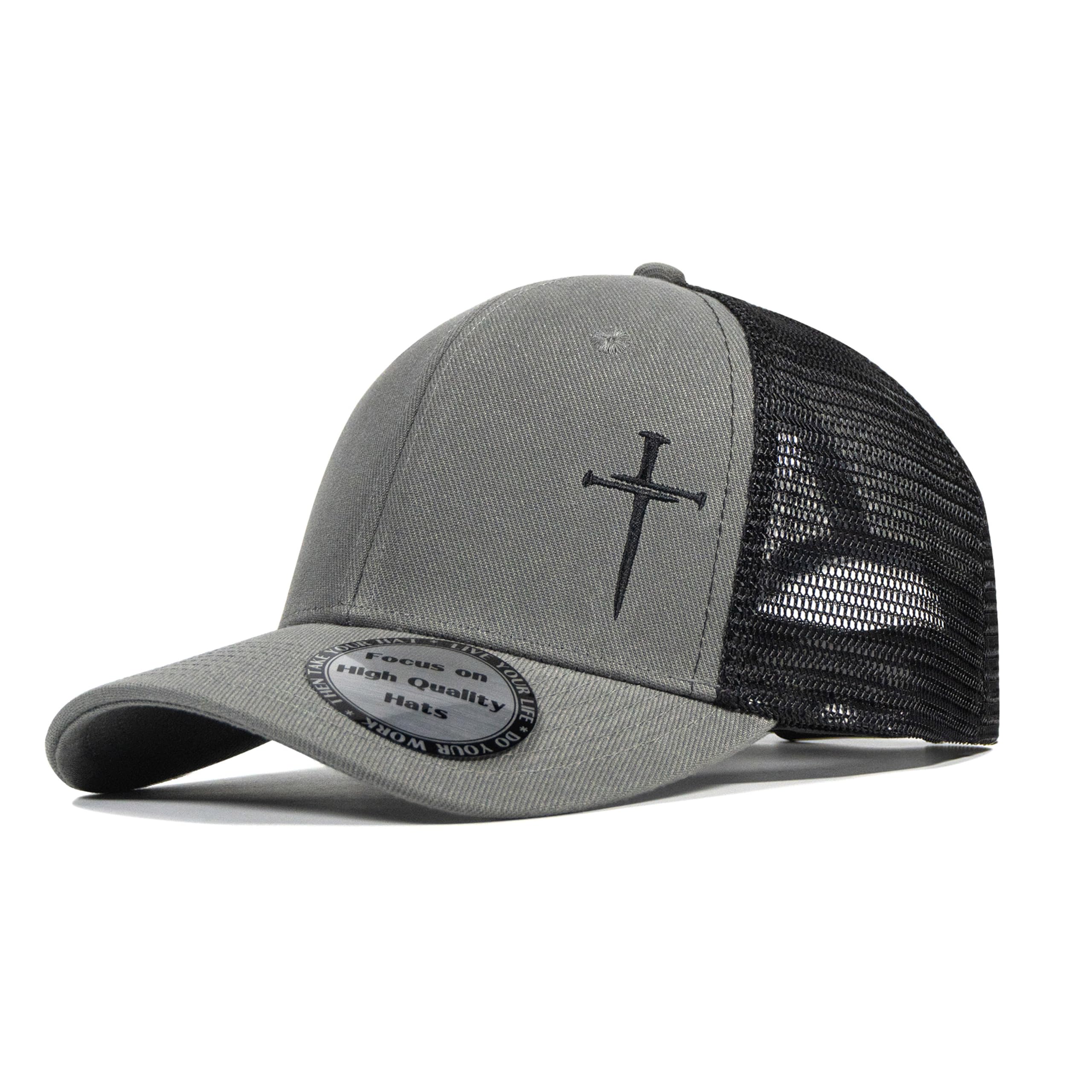 Christian Hats for Men Women,Jesus 3 Nail Cross Hat Christian Religious Gifts for Birthday/Christmas