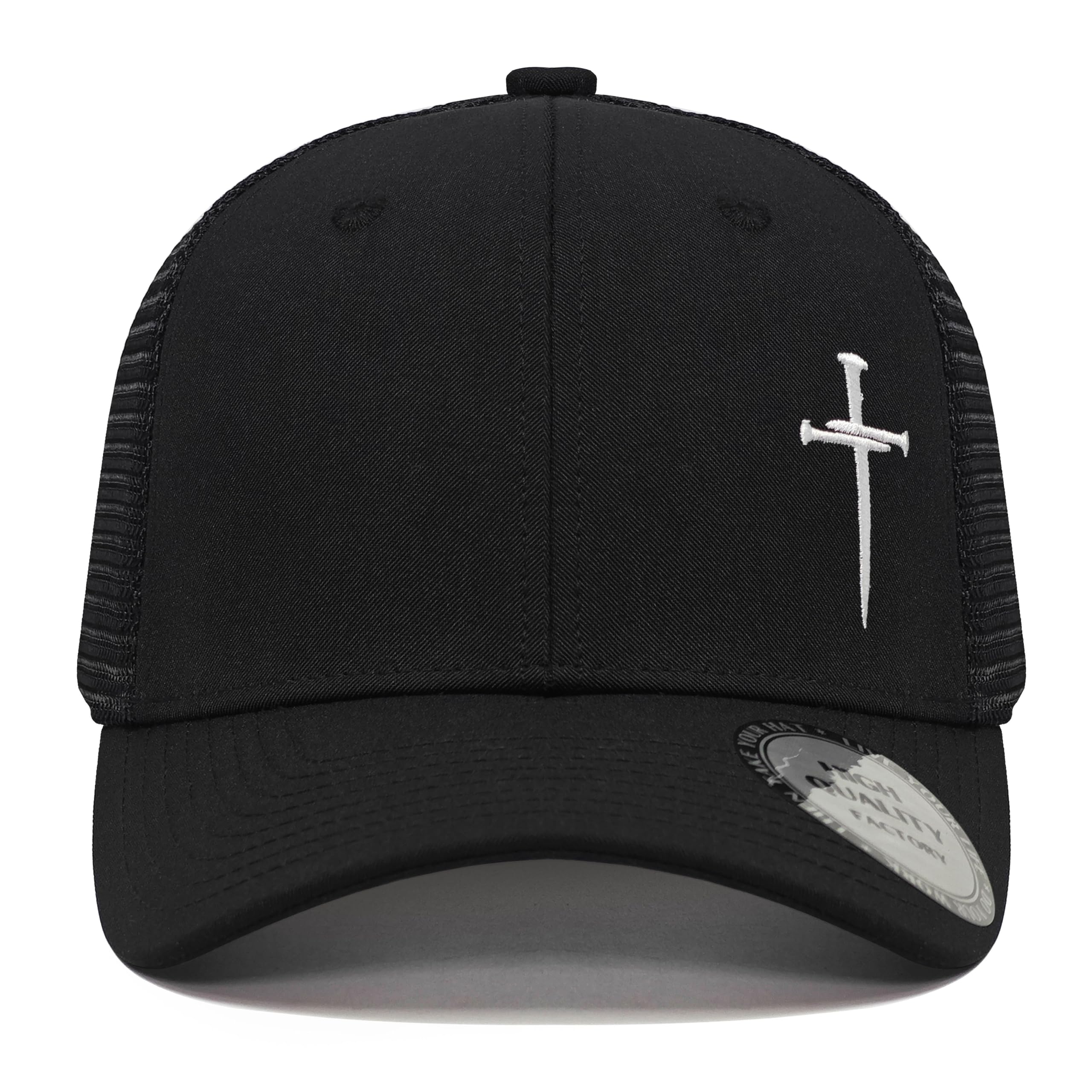 Christian Hats for Men Women,Jesus 3 Nail Cross Hat Christian Religious Gifts for Birthday/Christmas