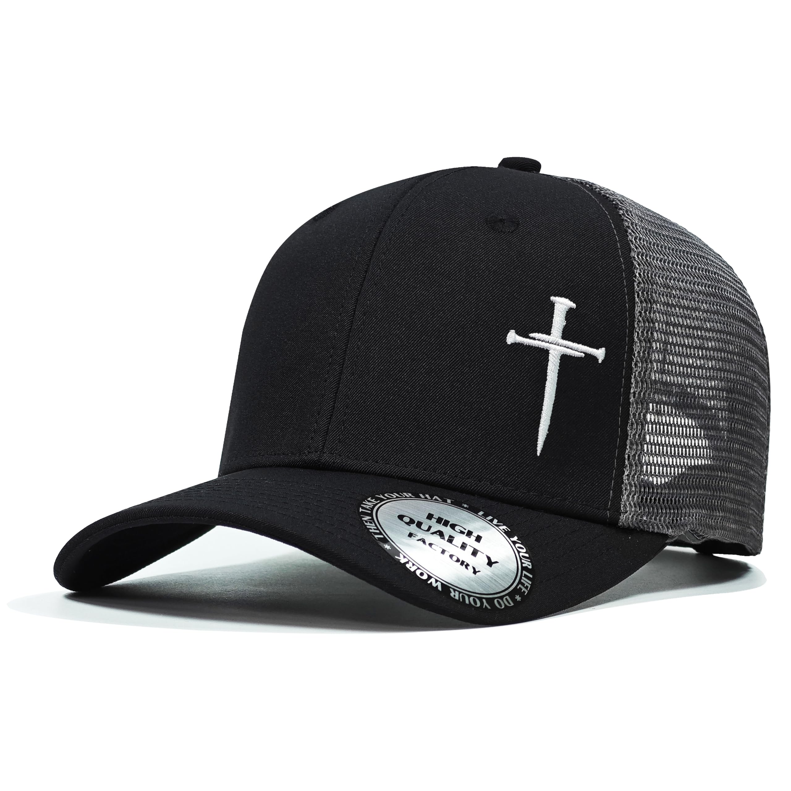 Christian Hats for Men Women,Jesus 3 Nail Cross Hat Christian Religious Gifts for Birthday/Christmas