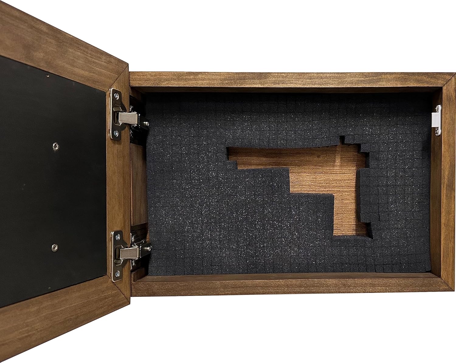 Hidden Gun Storage Wall Mounted Concealed Gun Safe Cross with Bible Verse Design - Secure your Firearm, Exodus 22:2 by Bellewood Designs