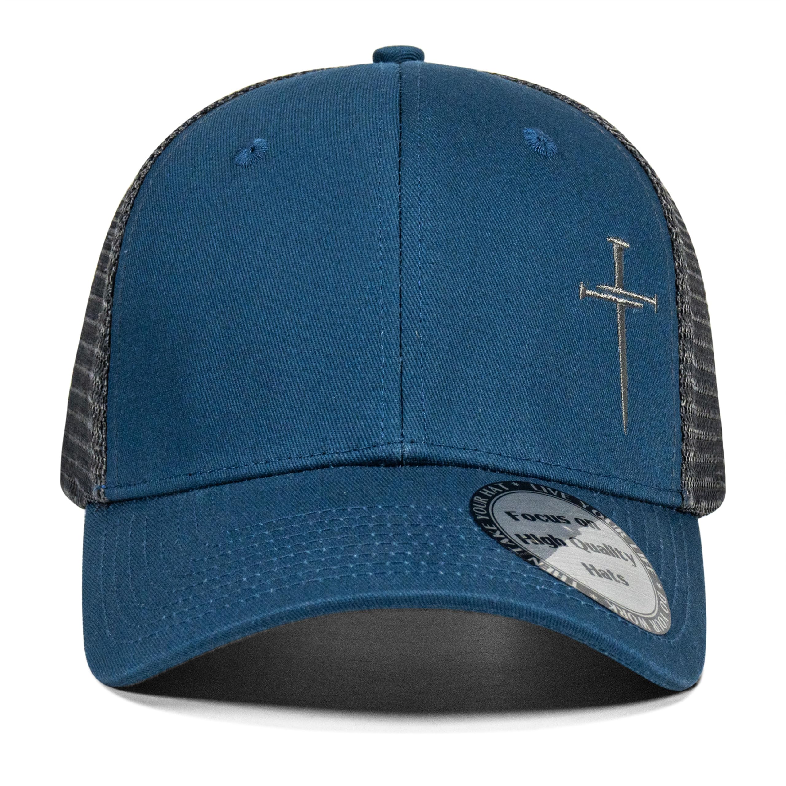 Christian Hats for Men Women,Jesus 3 Nail Cross Hat Christian Religious Gifts for Birthday/Christmas