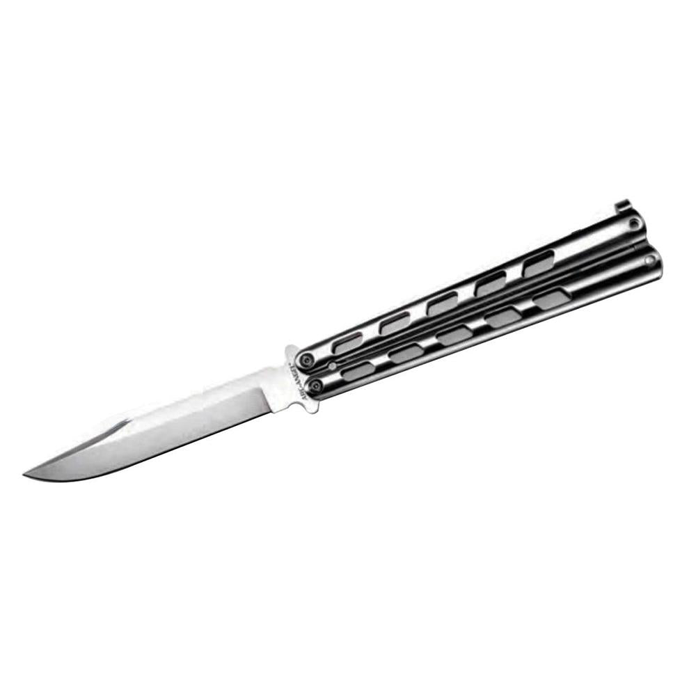 Cold Steel Knives Cold Steel Arc Angel Balisong Knife 4-1/2" Clip Point Blade Silver