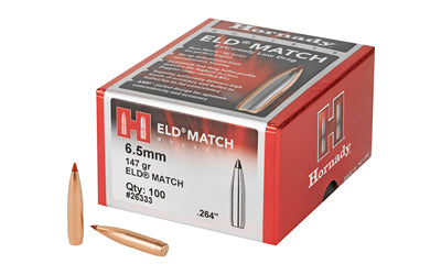 HRNDY ELD-M 6.5MM .264 147GR 100CT