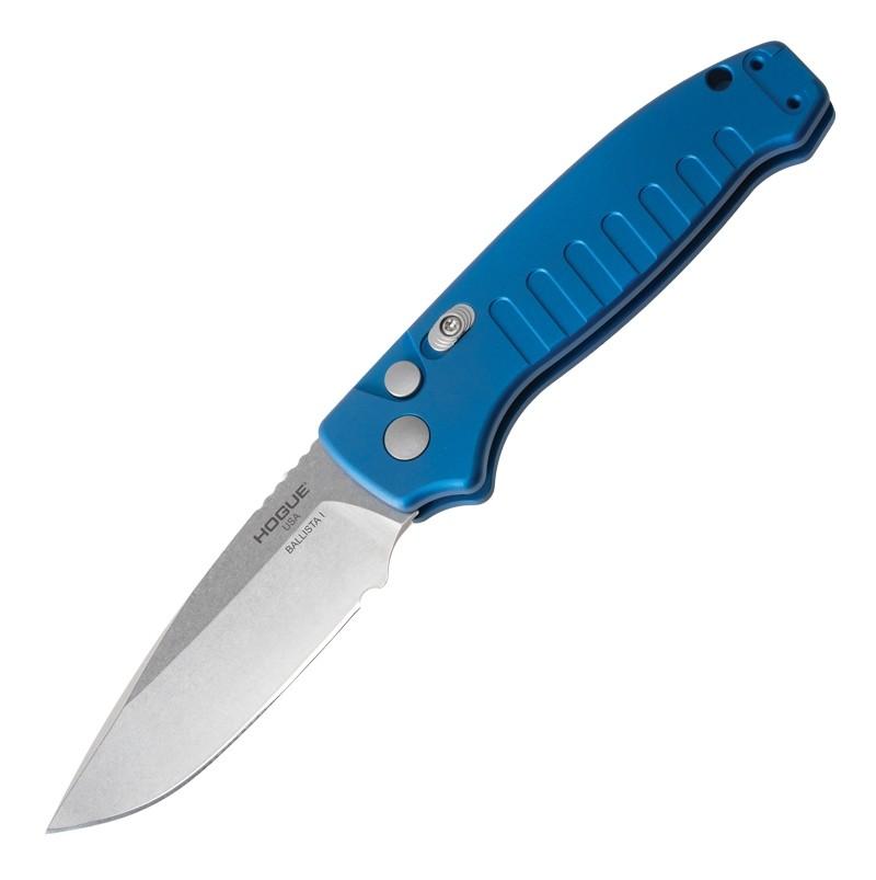 Hogue Knife Knives &amp; Edged Tools|Knives Hogue Knife Hogue Ballista I Automated Folder Knife 3 1/2" Drop Point Blade Blue